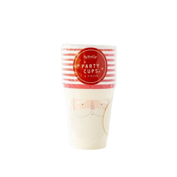 White Santa Cup with Handle