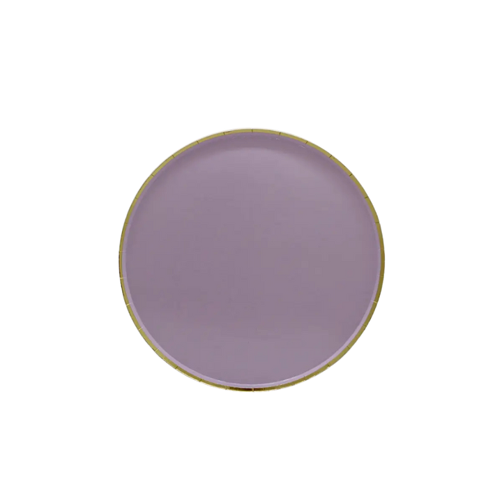 Light Purple Paper Plates - Set of 8 - 2 Size Options