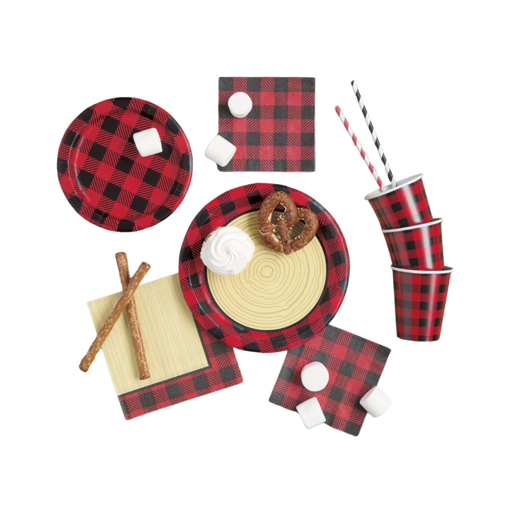 Red And Black Plaid Cups