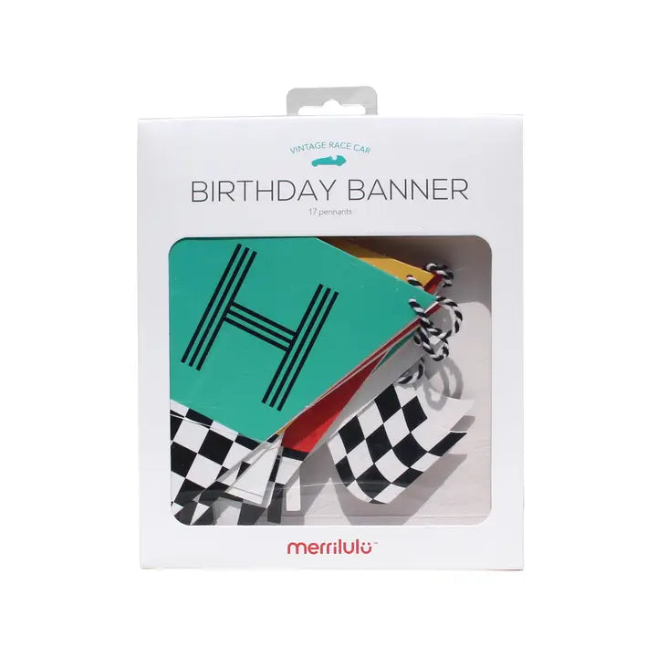 Vintage Race Car - Birthday Banner