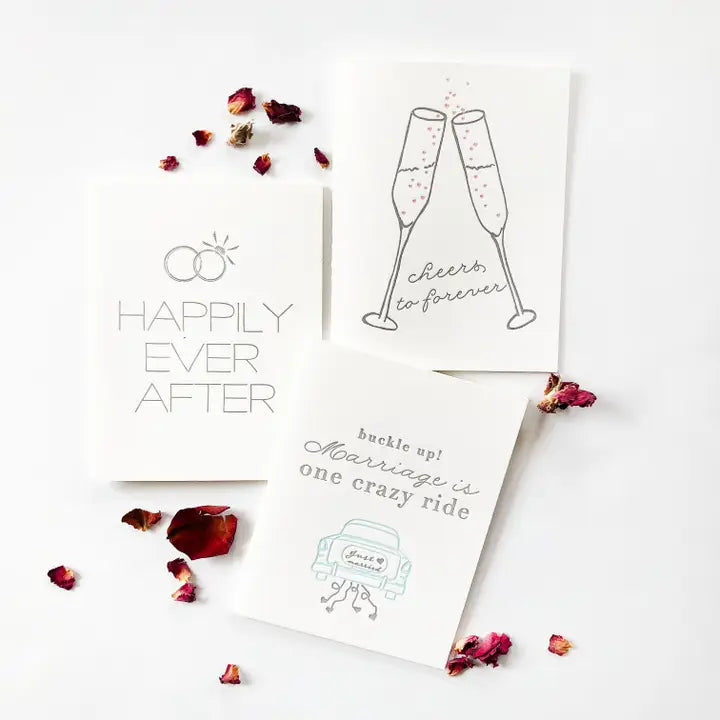 Wedding Marriage Congrats Card - Cheers To Forever