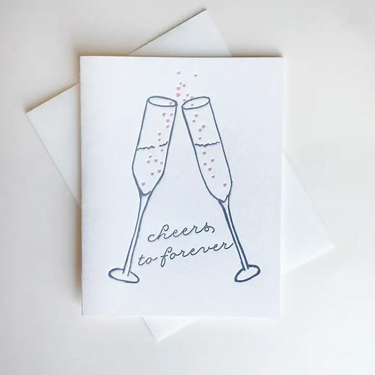 Wedding Marriage Congrats Card - Cheers To Forever