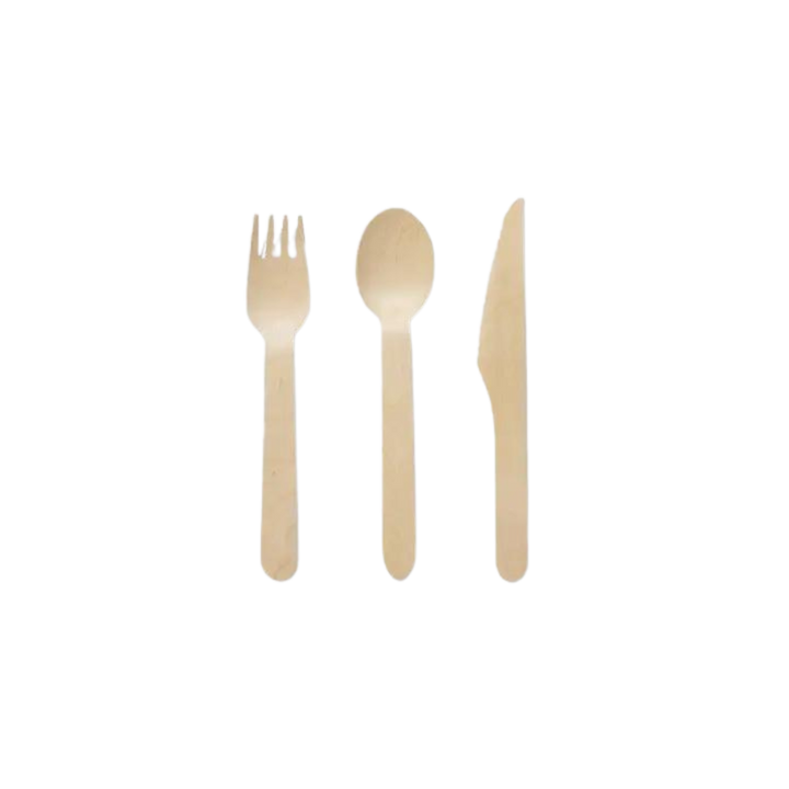 Wooden Cutlery Set - 30 pcs