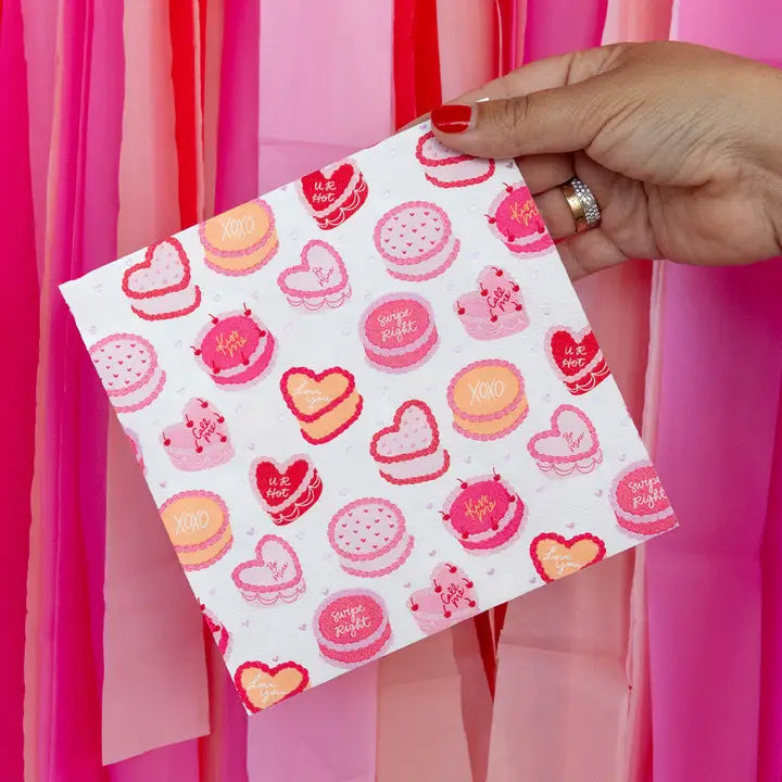 Pink and Red "You're The Cherry On Top" Dinner Napkins