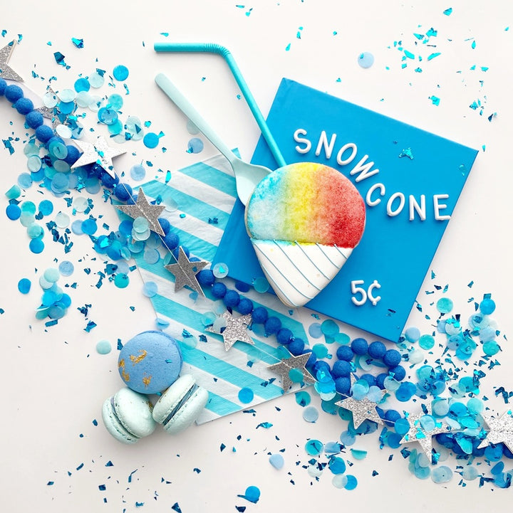 Blue Snow Cone Artisan Confetti - Mini Pack