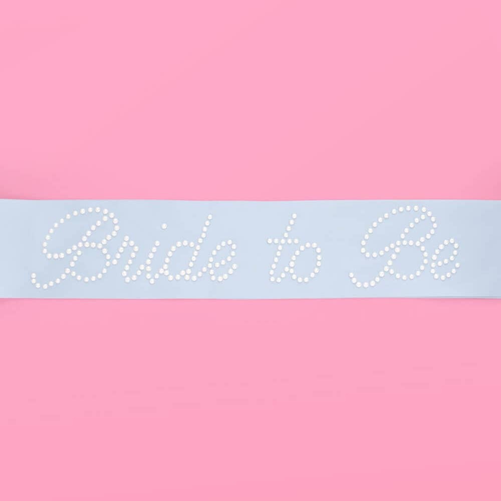 Bride to Be Blue Rhinestone Bachelorette Party Sash