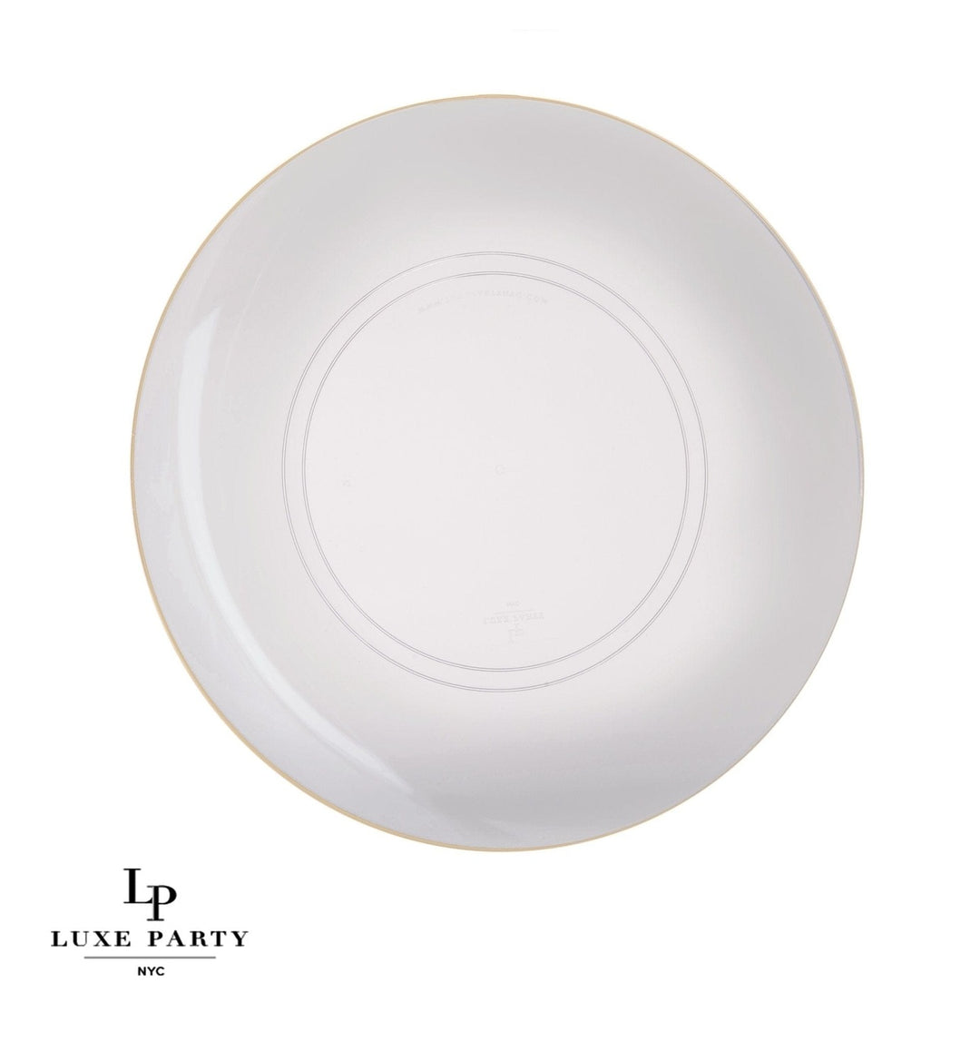 Clear Gold Rimmed Plastic Plates - 2 Sizes