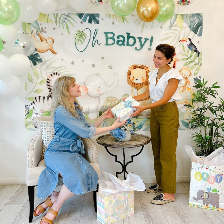 Yellow and Green Safari Baby Shower Photo Backdrop