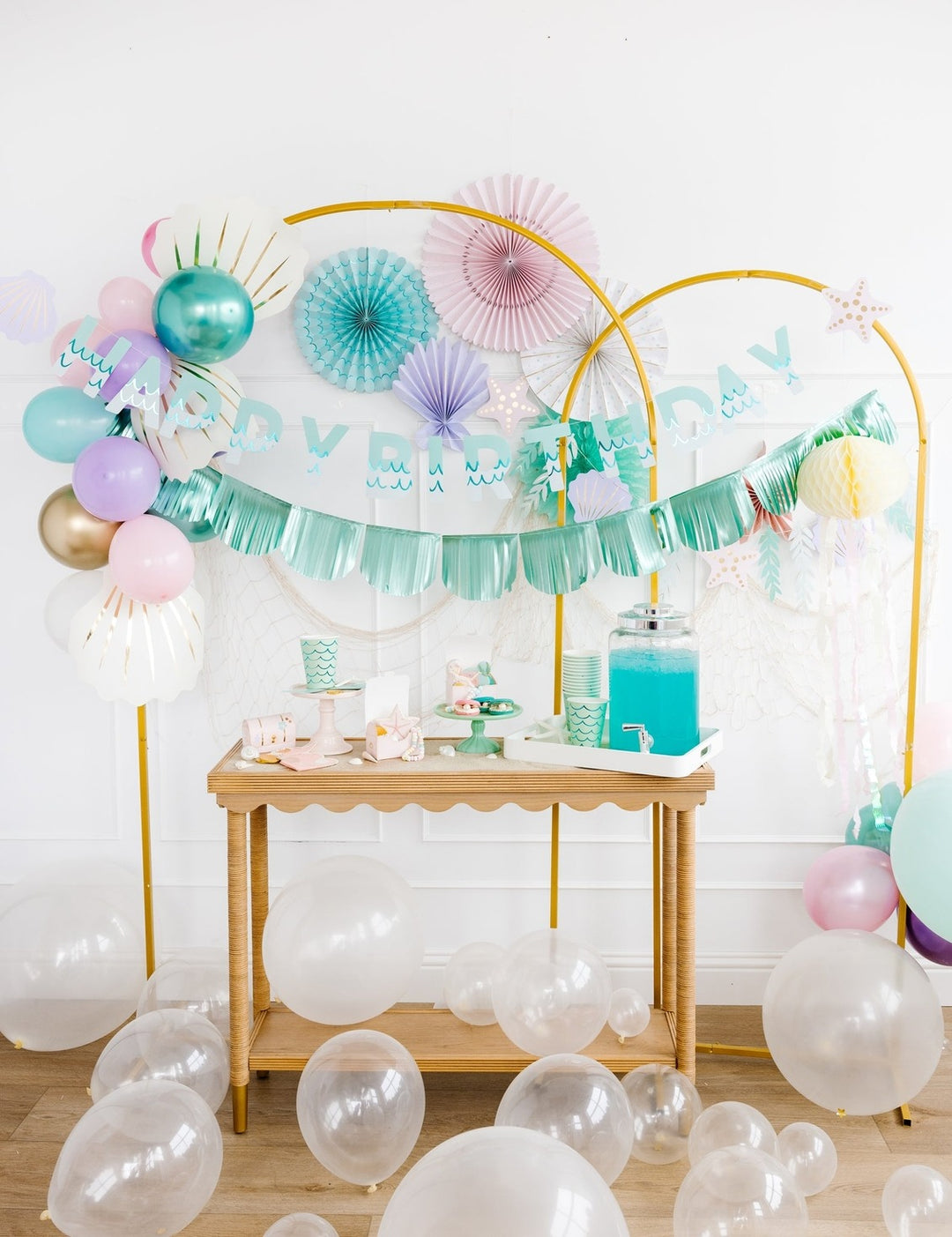 Blue and Green Happy Birthday Banner