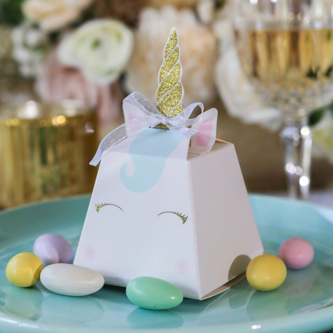 White Unicorn Favor Box