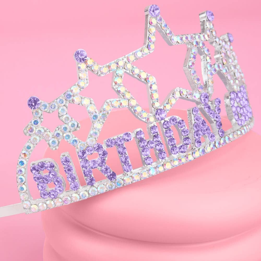 "Birthday Girl" Star Rhinestone Tiara