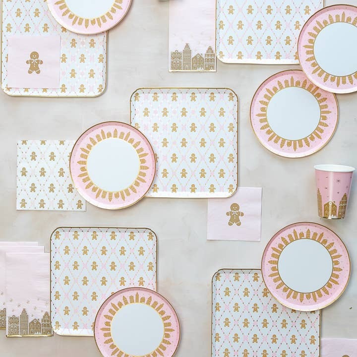 Pink Gingerbread Cocktail Napkins