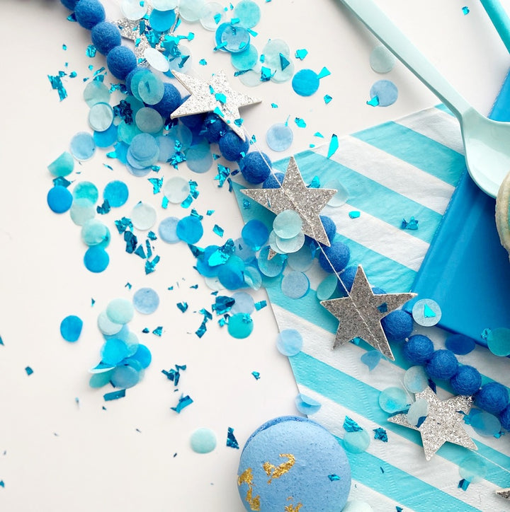 Blue Snow Cone Artisan Confetti - Mini Pack