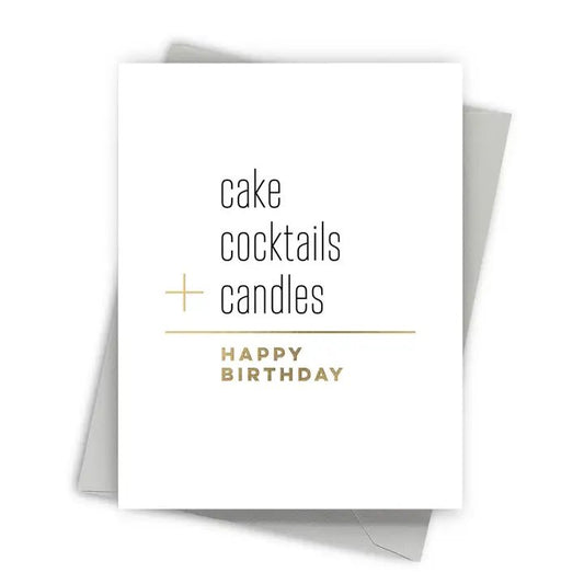Cake + Candles – Elegant Birthday Card