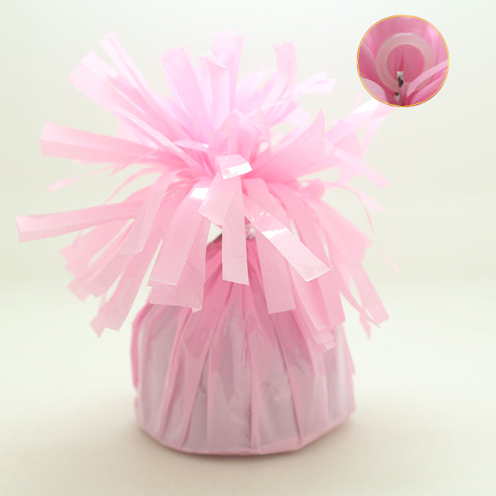 6 oz Baby Pink Foil Wrapped Balloon Weight