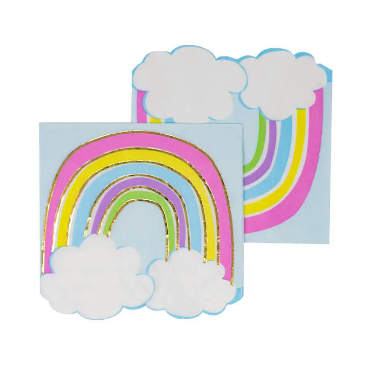 Rainbow with Cloud Cocktail Napkins